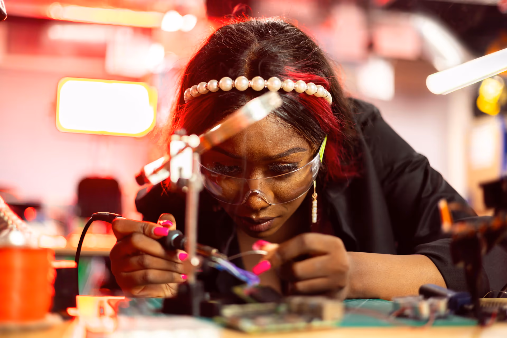 Technician repairing a device with BLAXSTAR tooling